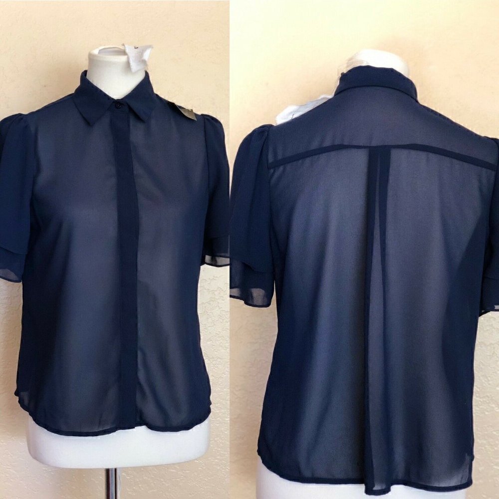 Nasty gal Sugar Lips Tara Blouse Size XS - Picture 3 of 11